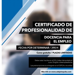 Preinscripción Certificado De Profesionalidad De Docencia Para El ...